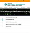JOURNAL OF TROPICAL FOREST SCIENCE杂志封面